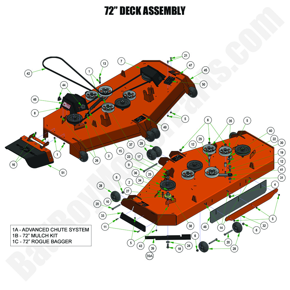 2024 Rogue 72" Deck Assembly